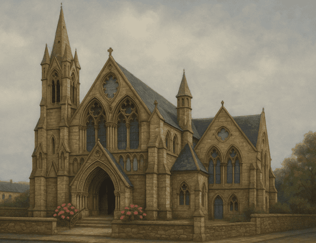 Eerste preek in North Parish Church